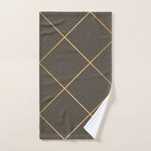 ELEGANT GOLD ABSTRACT BAD HANDDOEK (Handdoek)