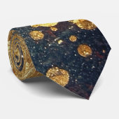 Elegant Gold Accent Tie / Cravate élégante (Roulé)