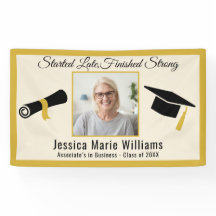 Elegant Gold Adult Afstuderen 2025 Quote Foto