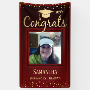 Elegant Gold Afstuderen Class of 2022 Photo Spandoek