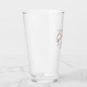 Elegant Gold Afstuderen Script Beer Glas (Rechts)