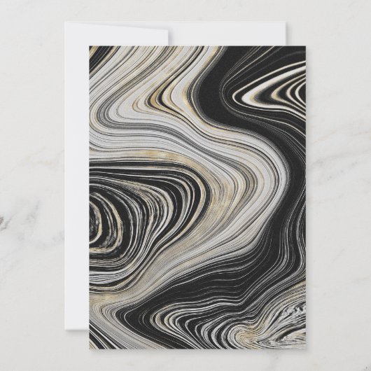 Elégant Gold Agate Engagement Parties Invitations (Dos)