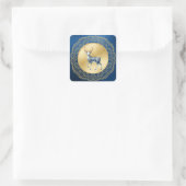 Elegant Gold and Blue Stickers Christmas  (Sac)