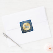 Elegant Gold and Blue Stickers Christmas  (Enveloppe)