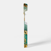 Elegant Gold And Green Marble iPhone Hoesje (Linkerkant)