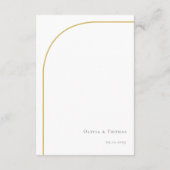 Elegant Gold Arch Mariage Détails Carte de boîtier (Dos)