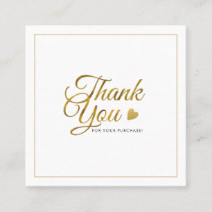 Elegant Gold Bedankt Logo Promotiecode Kortingskaartje