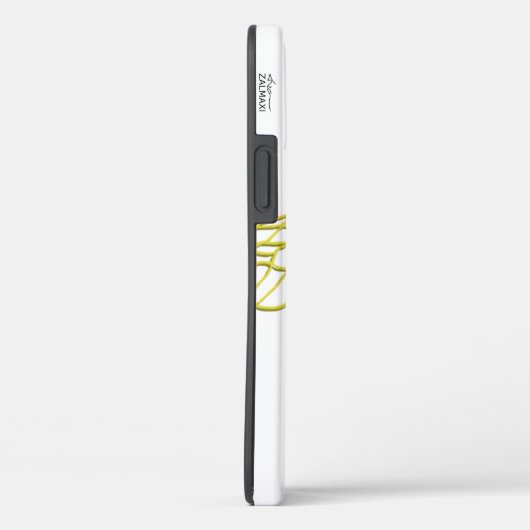 Elegant Gold Bee Monogram Hoesje-Mate iPhone Case (Achterkant / Rechts)