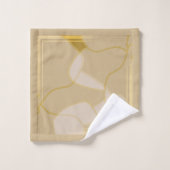 Elegant Gold Beige Abstract Floral Pattern Bad Handdoek (Wasdoekje)