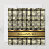Elegant Gold Birthday Party Mannen Man Kaart (Voorkant)