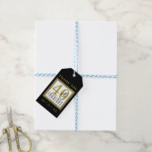 Elegant Gold Black 40e verjaardag Hartelijk dank Cadeaulabel (Met Touw)