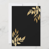 Elegant Gold Black 50th Birthday Celebration Kaart (Achterkant)