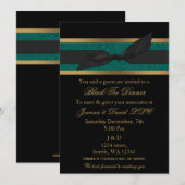 Elegant Gold Black Aqua Corporate party Invitation (Devant / Derrière)