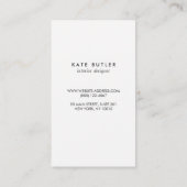 Elegant Gold Black Branch Interior Designer Visitekaartje (Achterkant)