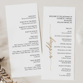 Elegant Gold & Black Calligraphy Wedding Programma