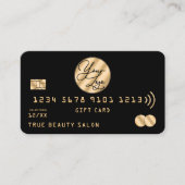 Élégant Gold Black Credit Logo Certificat cadeau (Devant)
