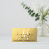 Elegant Gold Black Mariage Carte de site Web (Debout devant)