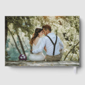 Elegant Gold Black Photo moderne Monogramme Mariag (Verso)