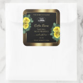 Elegant Gold Black Product Label gele rozen Logo (Tas)