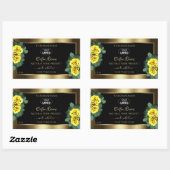 Elegant Gold Black Product Label gele rozen Logo (Vel)