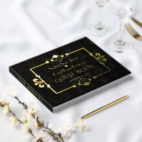 Elégant Gold Black Roaring Mariage des années 20 A