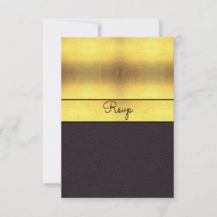 Elegant Gold & Black RSVP