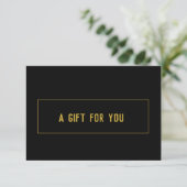 Elegant Gold Black Salon Beauty Gift Certificate (Staand voorkant)
