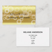 Elegant Gold Black Script Visitekaartje (Voorkant / Achterkant)