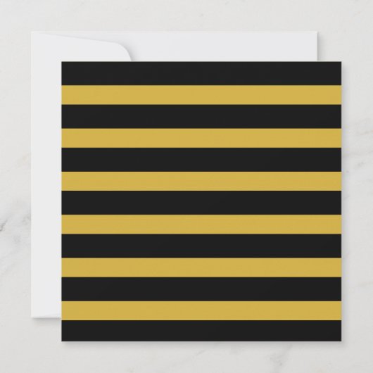 Elegant Gold Black Wreater Monogram dat we hebben  Aankondiging (Achterkant)