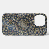 Elegant Gold Blue Mandala Floral Case-Mate iPhone Case (Achterkant (horizontaal))