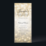 Elégant Gold Bokeh 60th Birthday Programme avec me<br><div class="desc">Elégant design "Anniversaire du programme" avec Gold Bokeh & texte personnalisé.</div>