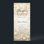 Elégant Gold Bokeh 60th Birthday Programme avec me<br><div class="desc">Elégant design "Anniversaire du programme" avec Gold Bokeh & texte personnalisé.</div>