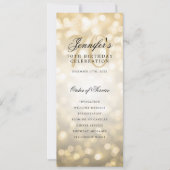 Elegant Gold Bokeh 70th Birthday Programme avec me (Devant)
