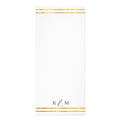 Elégant Gold Border Mariage Menu Dîner (Dos)