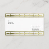 Elegant Gold Border Visitekaartje (Achterkant)