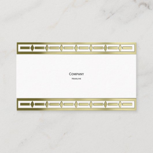 Elegant Gold Border Visitekaartje (Voorkant)