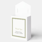 Elegant Gold Border Weduwen Hartelijk dank Bedankdoosjes (Geopend)