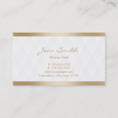 Elégant Gold Bordure maquillage Artiste Cartes de  (Dos)