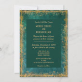 Elegant Gold Botanical Border Wedding Kaart (Voorkant)