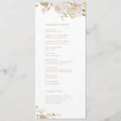 Elegant Gold Botanical Floral Arch Wedding Programma (Achterkant)