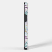 Elegant Gold Botanical Marble Mongram iPhone Hoesje (Rechterkant)