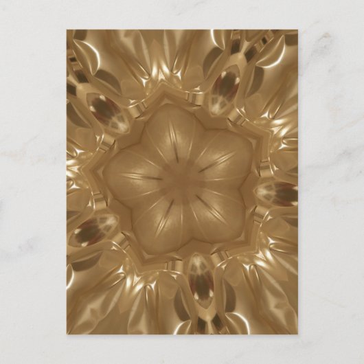 Elegant Gold Brown Kaleidoscoop Star Design Briefkaart (Voorkant)