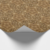 Elegant Gold Brown Kaleidoscoop Star Design Cadeaupapier (Hoek)