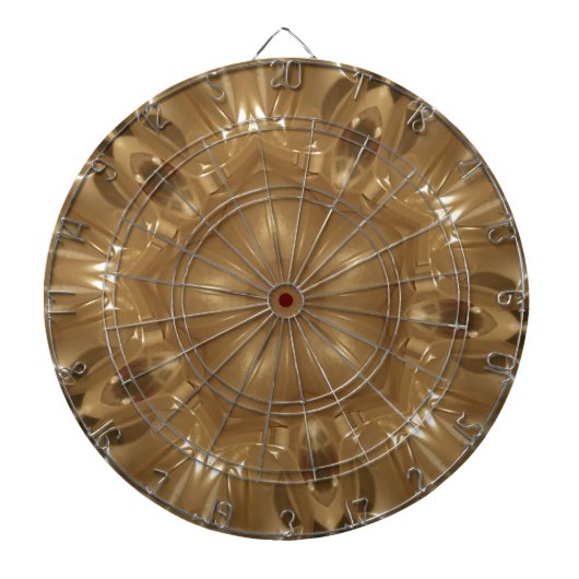 Elegant Gold Brown Kaleidoscoop Star Design Dartbord (Voorkant)