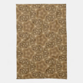 Elegant Gold Brown Kaleidoscoop Star Design Theedoek (Verticaal)