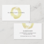 Elegant Gold Brushed Cirkel Visitekaartje (Voorkant / Achterkant)