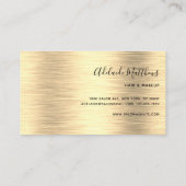 Elegant Gold Brushed Metallic Monogram Name Script Visitekaartje (Achterkant)