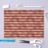 Elegant Gold Burgundy Diamond Pattern Tissuepapier (Craft)
