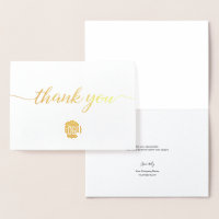 Elegant Gold Business logo Hartelijk dank voor uw