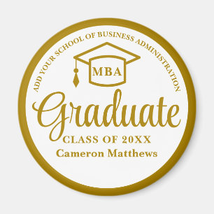 Elegant Gold Business School Afstuderen MBA Magneet